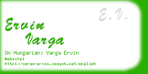 ervin varga business card